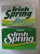 Irish Spring Original Scent Soap 5 oz 1 bar & Aloe in Box Made In USA Vintage