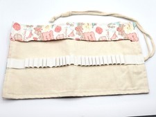 Handmade Fabric Crochet Knit Paint Brush Easy to Carry Holder Pink Design