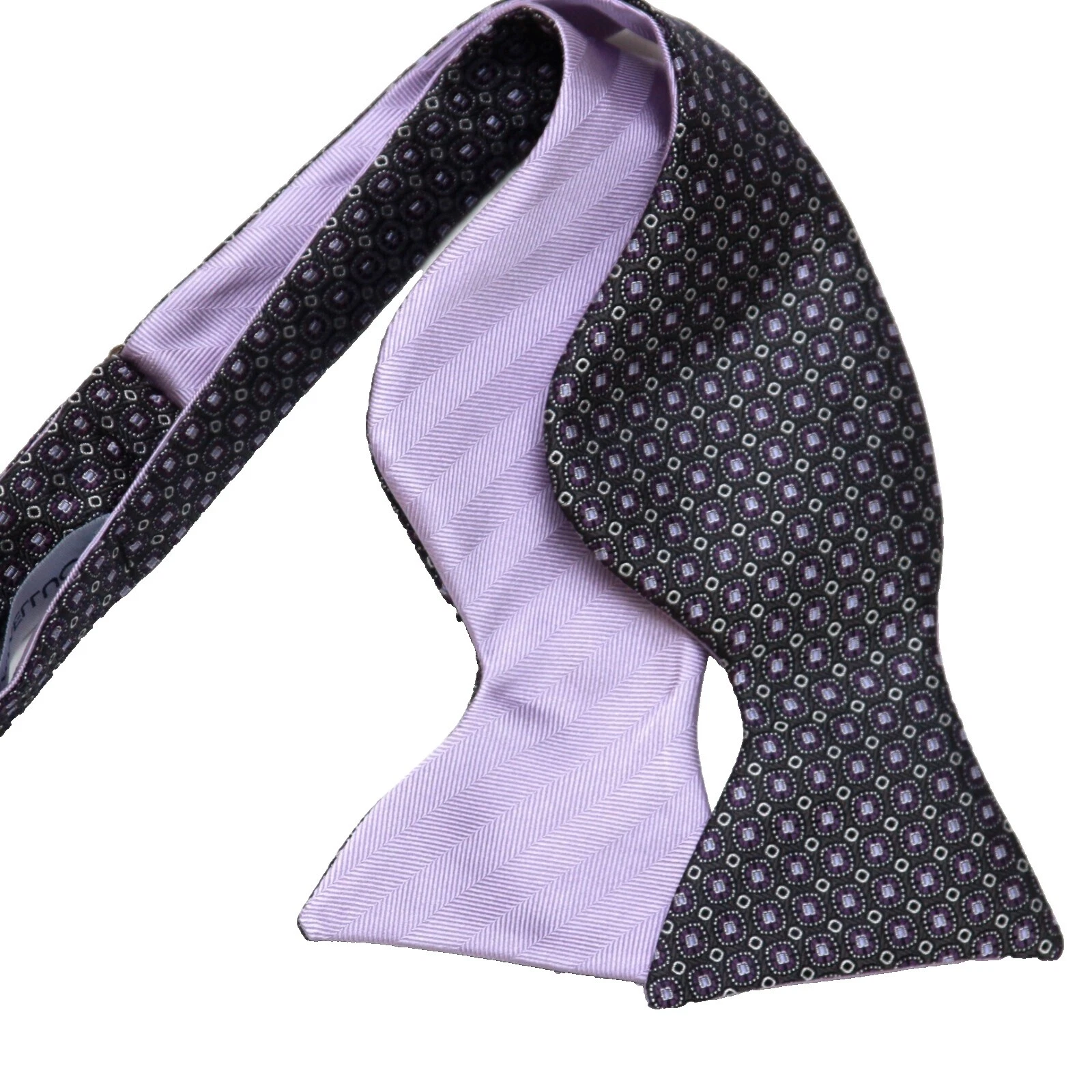 Lazos de seda 100% geométrico de mariposa para hombres