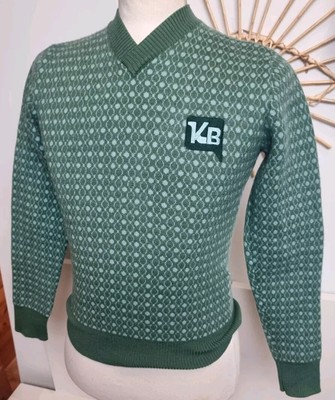 Kana Strand Pullover 100% Wolle Biologik Element Wolle Geo eng Strick selten Damen S