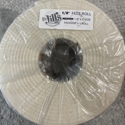 Dr Jill s Orthopedic Felt Roll 1/8'' Medium - 6'' x 5 yds NEW 15ft Adhesive ￼tan