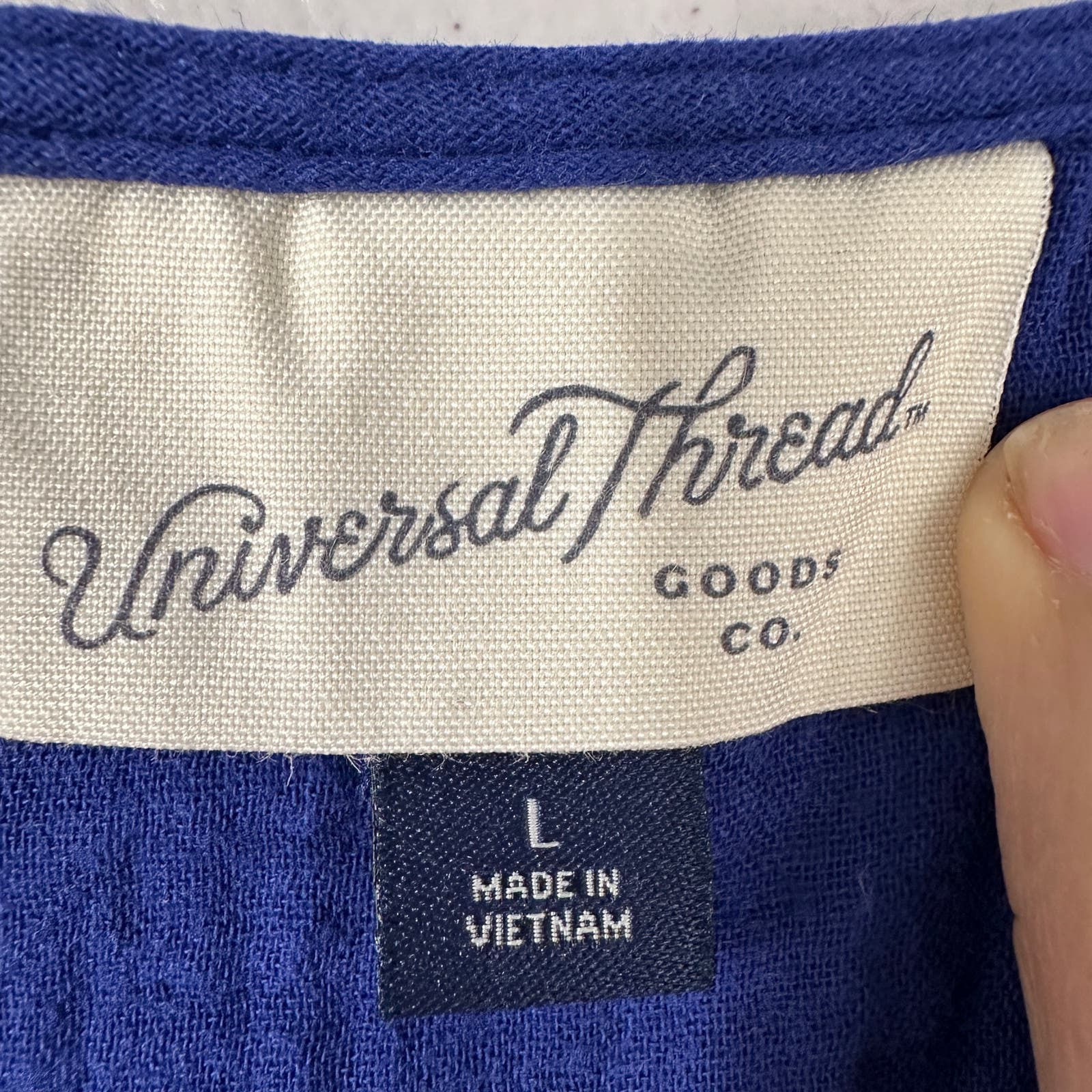 Universal Thread maxi dress peasant tiered blue 1… - image 6