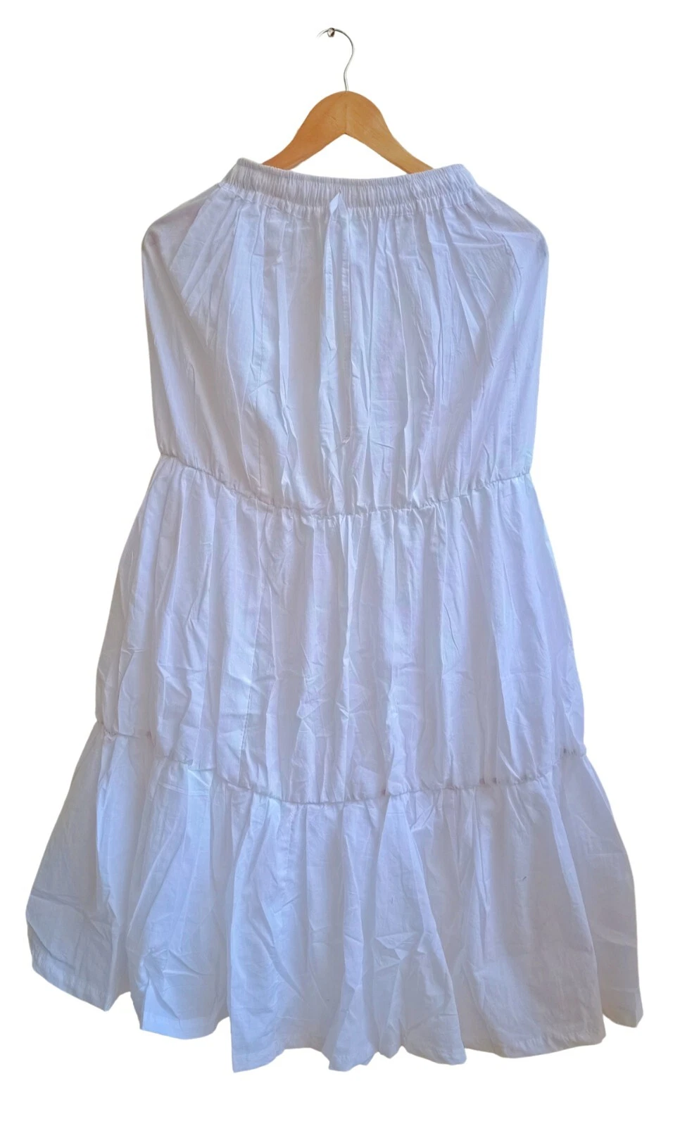 Indian White Frill Skirt Pure Cotton Skirt, Long Skirt, Free Size, Beach Wear AU
