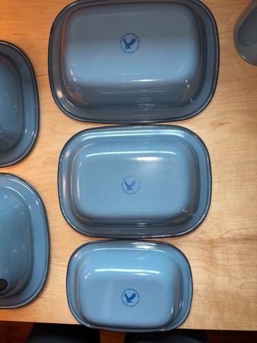 Falcon Enamelware Pie Set - five piece - Pigeon Gray - Very Good Condition - Picture 9 of 11
