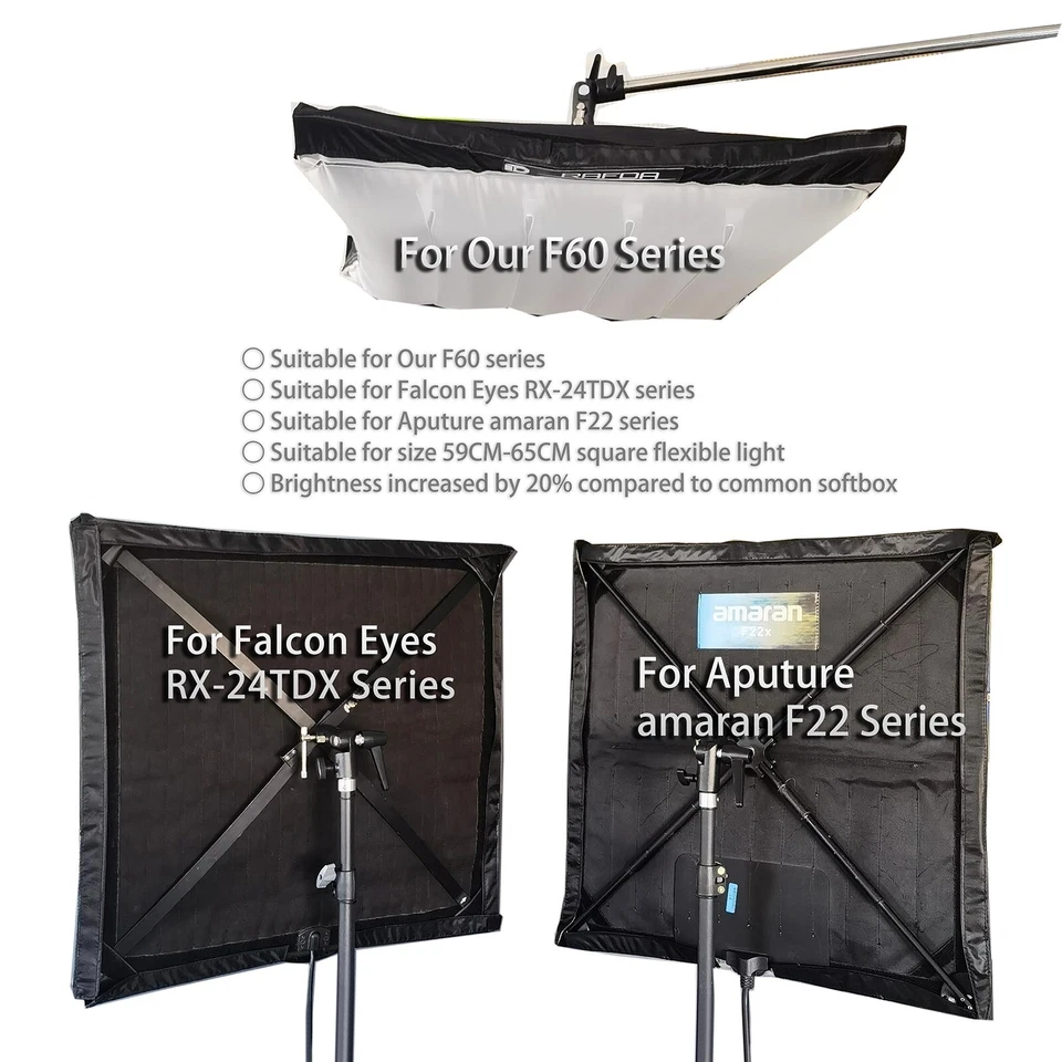 F60 Inflatable Softbox For Aputure amaran F22 Godox FL150S Falcon Eyes RX-24TDX - Image 3 of 4