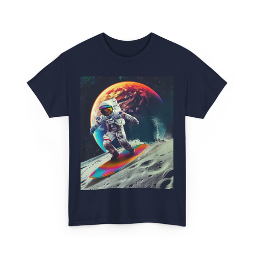 ASTRONAUNT SURFER MOON TSHIRT TEE ART GIFT MEN TEENS NASA SPACE X SHIRT ALIEN - Picture 1 of 3