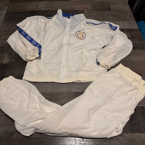 VTG Israel Tennis Center Men's Full Zip Nylon Jacket White USA • Medium - M