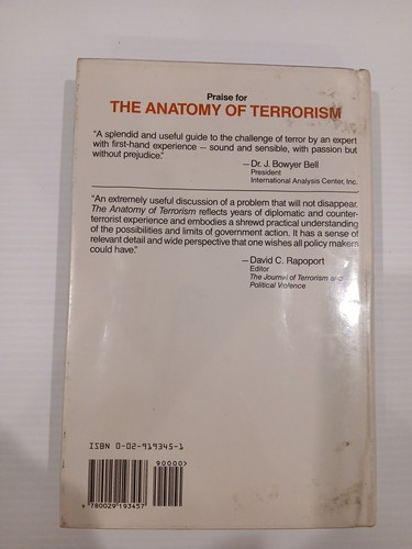 Anatomy Of Terrorism By David E. Long Politics Security - Picture 2 of 9
