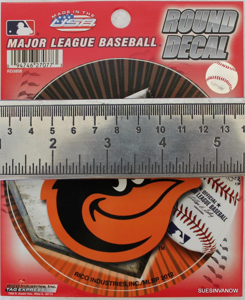 Baltimore Orioles Licensed MLB Decal Car Window 4.5" Sticker Baseball Sports - Image 2 of 2