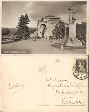 LUINO STUPENDA IMMAGINE FOTOGRAFICA CON AUTO D'EPOCA PRIMI 900 -N.60239