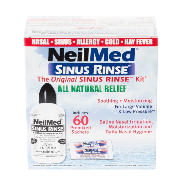 Neilmed Sinus Rinse Regular Kit 1 Nasal Irrigator and 60 Sachets Neilmed Sinus Rinse Regular Kit 1 Nasal Irrigator and 60 Sachets