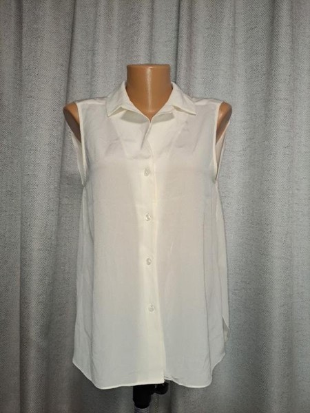 Women COS Shirt Ivory Silk 34