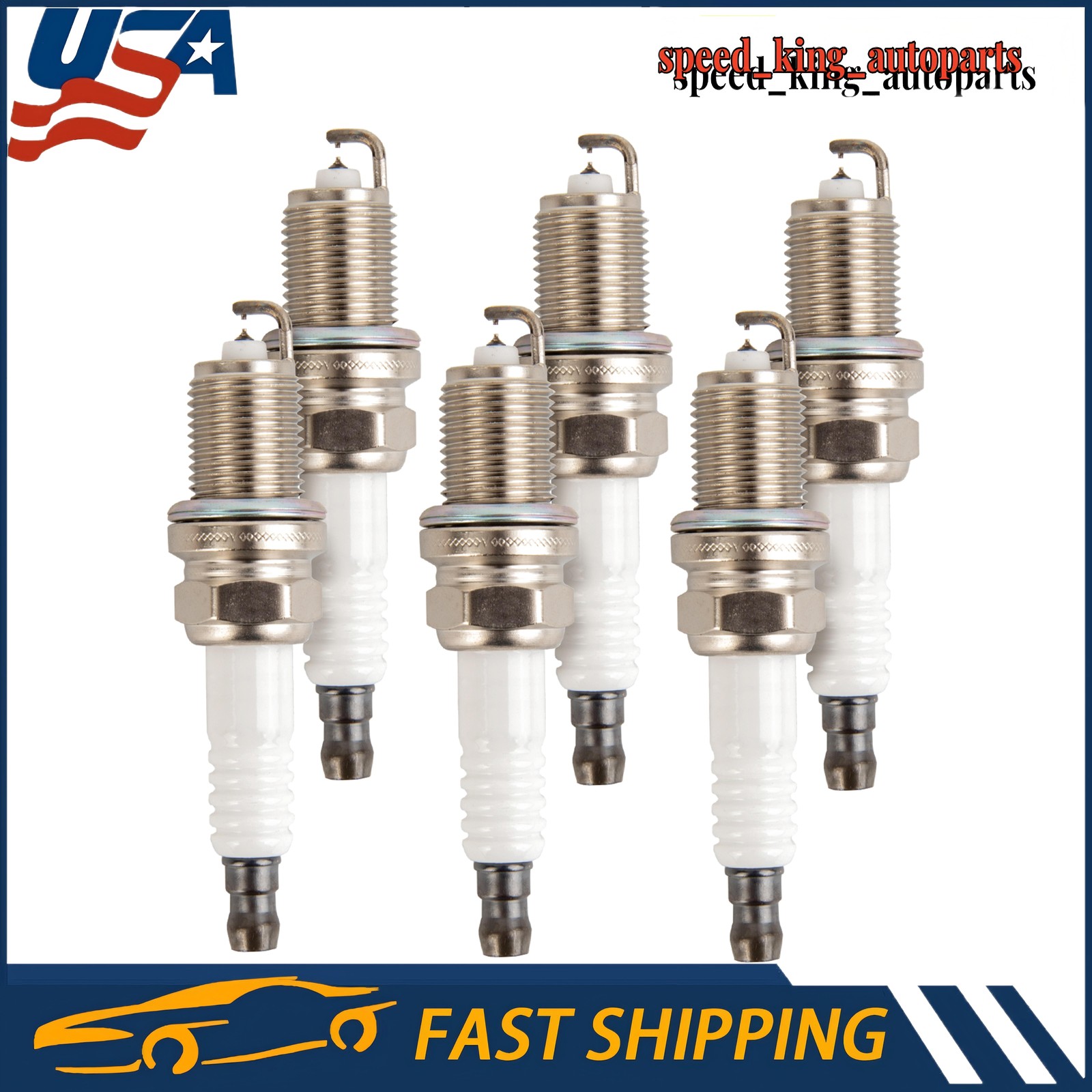 6 Pack Iridium Spark Plugs IFR6T11 4589 3297 For 2004-2007 Toyota Highlander