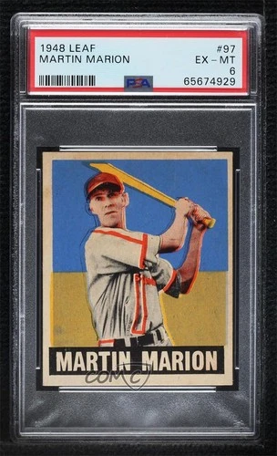 1948-49 Leaf Marty Marion #97 PSA 6 Rookie RC