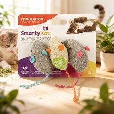 SmartyKat 3ct Skitter Critters Mice Cat Toys Catnip Filled Kitten Play