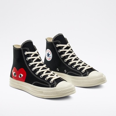 Converse Chuck 70 Hi  CDG Play  Black Colorway Size 11 Authentic 150204C