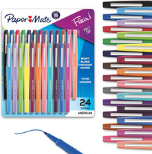 Paper Mate Flair Felt Tip Pens, Medium Point, Assorted Colors, 24 Count - Home,