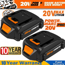 2pack For WORX 20V MAX Extend Lithium Battery 20 Volt WA3520 WA3525 WA3575 WG155