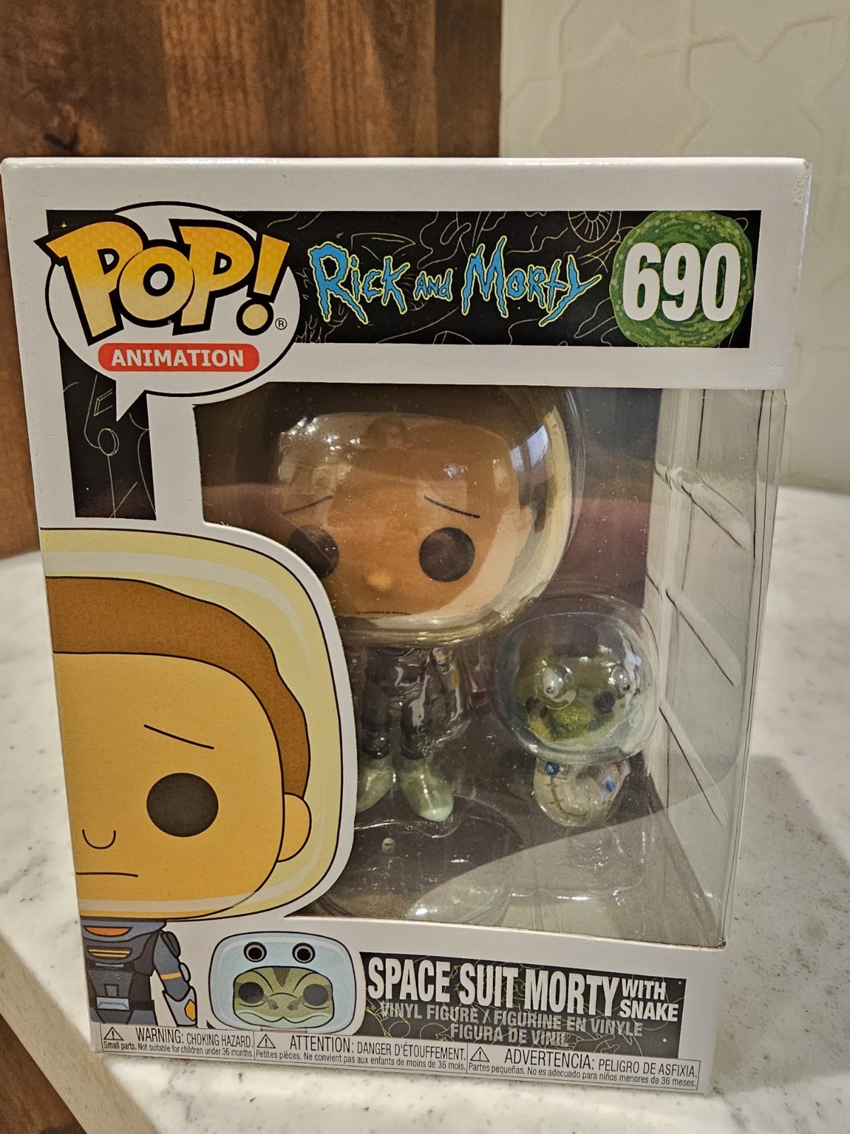 Funko Pop! Animation Rick And Morty Space Suit Morty With Snake #690