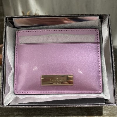 Kate Spade Kenzie Boxed Small Slim Patent Pink Cardholder KJ016 NWT $99 MSRP