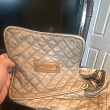 Burberry Brit Quilted Beige Zip Makeup Bag Case