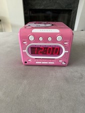 Hello Kitty Pink Alarm Clock Radio CD Player  AM/FM Stereo Snooze   Cute Sanrio