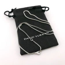 David Yurman Sterling Silver 1.8mm Unisex Small Box Chain 17-18" Inch Necklace
