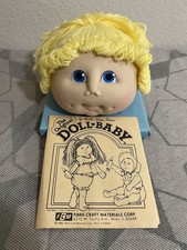 The Original Doll Baby Head Blond Hair Pony Tail Blue Eye VTG 1984 Kit Accessory