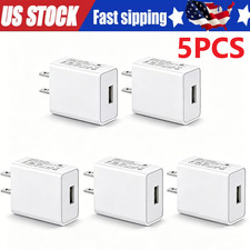 5 Pack Universal 5V 1A US Plug USB AC Wall Charger Power Adapter For Smart Phone