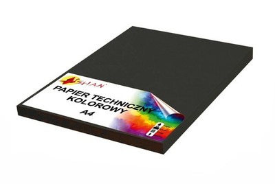 Technisches Papier A4 180g schwarz hell - graphit anthrazit 50 Blatt
