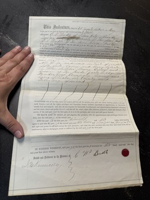 1863 Nevada Territory Mining Claim Deed Silver City Lyon County Notary Seal