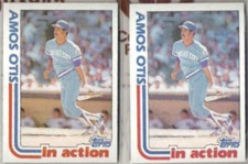 AMOS OTIS (2) 1982 Topps In Action #726. ROYALS