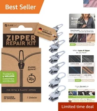 Easy Zipper Slider Multipack - 7pcs, Silver