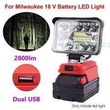 For Milwaukee 18v LED Work Light Portable Job Site Lighting Camping Car Repair