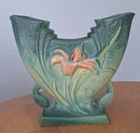 Roseville Pottery Green Zephyr Lily Vase #210-6 VERY GOOD Condition