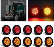 Luces led redondas de 2 pulgadas para remolque paquete de 10 unidades 12v ip67