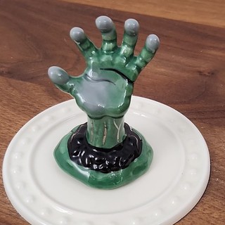 Retired A210 Nora Fleming MINI Haunted Hand Halloween Zombie