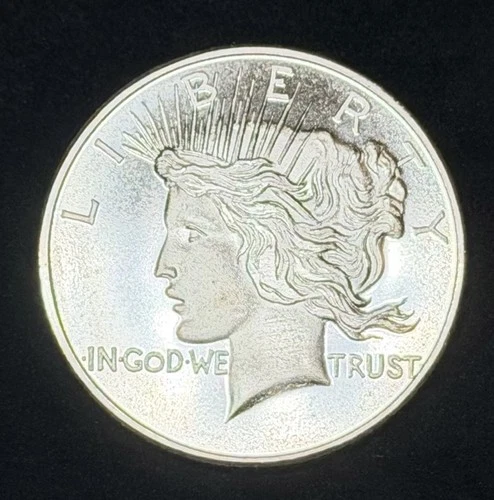 1 oz Silver Peace Round BU .999 Fine, One Troy Ounce, Vintage No Reserve #653