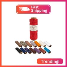 Craft County 100 Hemp Cord Spools   205 ft 62.5m Crafting Cord with a Polishe