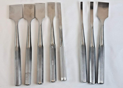 8pc Smith & Nephew Miltex Hibbs Osteotome Set Straight & Curved
