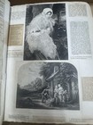 Antique Victorian Scrapbook Album c1880 Die Cuts Prints Lithographs White Mtns — photo 3