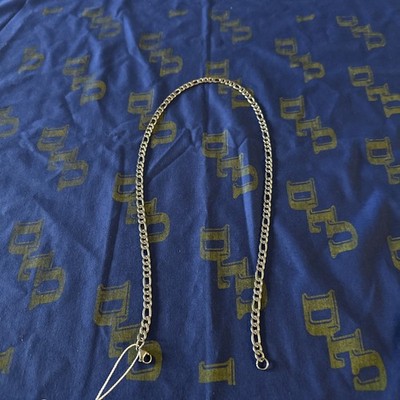 14k Silver Plated Figaro Chain 6mm 24  Long
