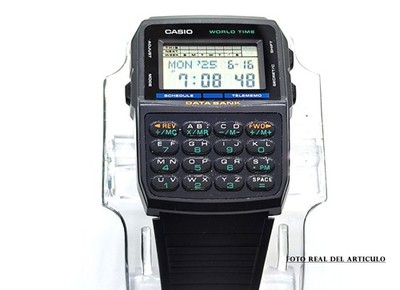 VINTAGE WATCH CASIO DBX-103-1 QW.642 JAPAN, CALCULATOR DATABANK AÑO 95.