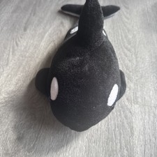 Sea World Plush Orca 15  Killer Whale Shamu Stuffed Animal Black White