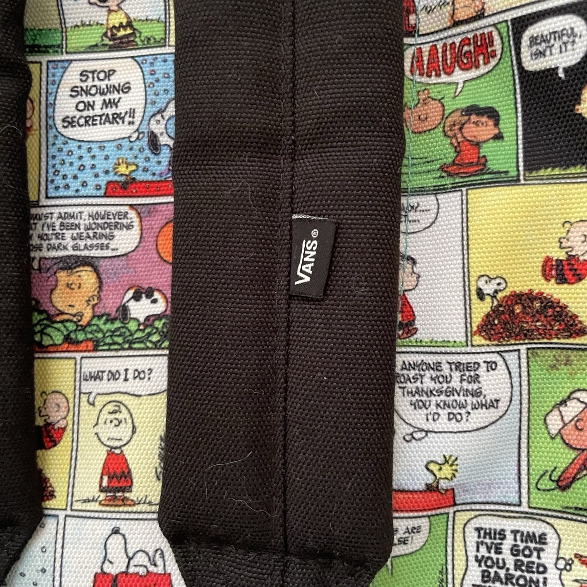 Vans x Peanuts Backpack Snoopy Comic Strip Print 2017 