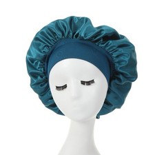 silk night sleep cap hair bonnet women Peacock Teal, Lightweight , Comfortable