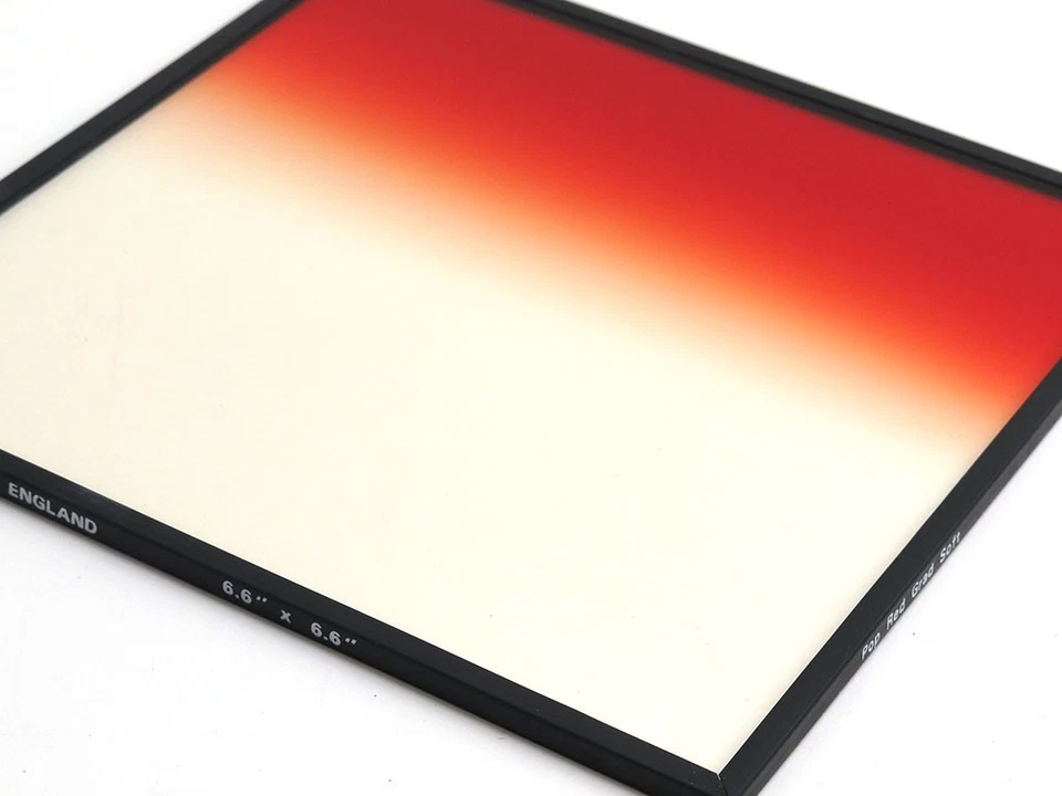 Lee England 6.6x6.6" pop red graduated soft edge SE grad resin lens filter - Image 2 of 2