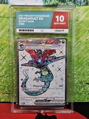 Ace 10 Dragapult Ex 200/167 Twilight Masquerade Secret Rare Pokémon TCG Card