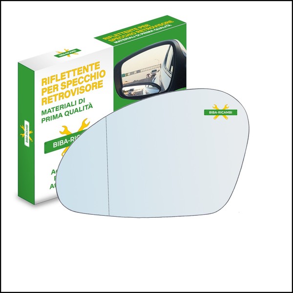 Glas RüCkspiegel Verchromt AsphäRisch Seite Sx-Guidatore FüR Seat Leon I (1-image