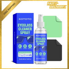 Eyeglass Cleaner Spray, Streak-Free Lens Cleaner, Anti-Static, Microfiber Cloth